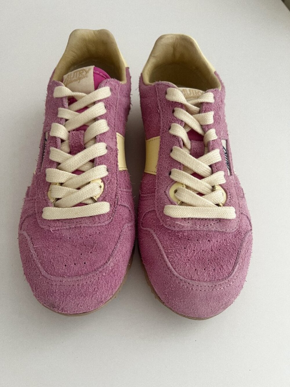 Autry Windspin Rose Pink Suede Sneakers Size 7 NWT